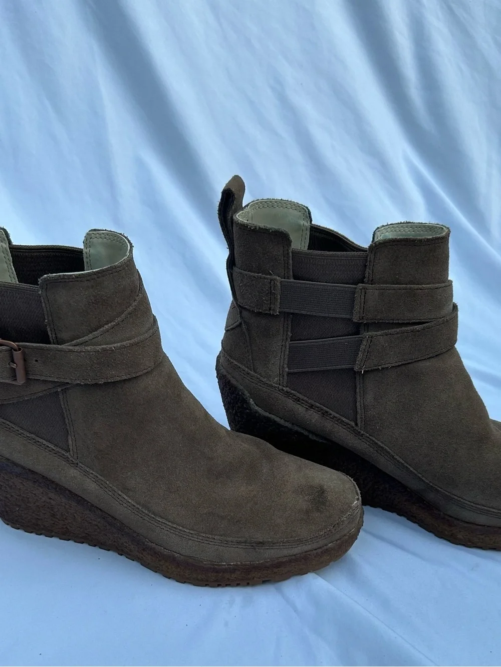 Merrell Fall Brown Suede Wedge Ankle Boots